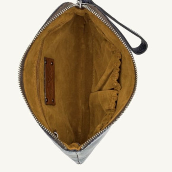 Leather Wristlet in a Peruvian Painting Floral Pattern (by Patricia Nash) - Picture 5 of 9